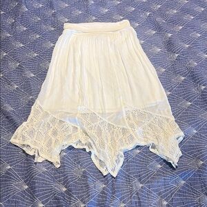 Apt. 9 White Asymmetrical Lace-Hem Women's Skirt